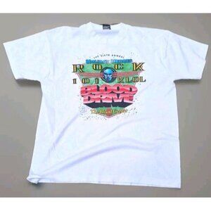 Rock 101 KLOL Vintage 6th Annual Rock and Roll Blood Drive T-shirt Mens Size XL